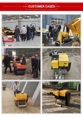 35KN Exciting Force 540mm Drum Diameter Mini Road Roller com compactador hidráulico manual