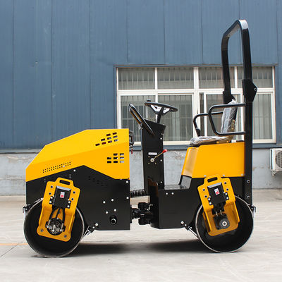 70Hz Frequência de excitação 1.5t Roda dupla totalmente hidráulica Motor padrão europeu Roller de estrada