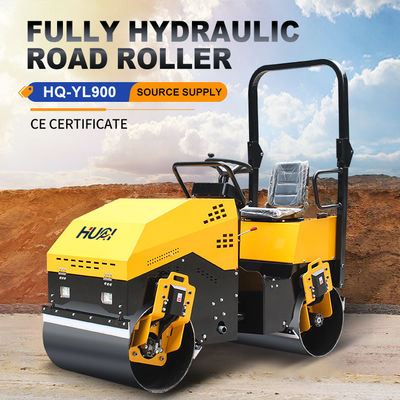 70Hz Frequência de excitação 1.5t Roda dupla totalmente hidráulica Motor padrão europeu Roller de estrada
