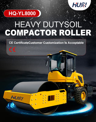 Compactor de terra de aço de rolos vibratórios de 8 toneladas com 1