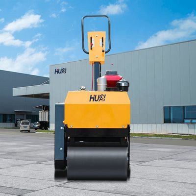 Caminhe atrás do compactador de vibração de tambor duplo com bomba hidráulica HUAQI e motor HONDA