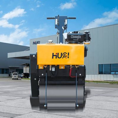 High Walk Behind Single Drum Vibratory Roller com roda de aço tamanho e frete grátis