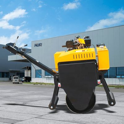 High Walk Behind Single Drum Vibratory Roller com roda de aço tamanho e frete grátis