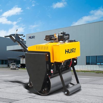 High Walk Behind Single Drum Vibratory Roller com roda de aço tamanho e frete grátis