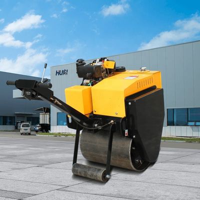 High Walk Behind Single Drum Vibratory Roller com roda de aço tamanho e frete grátis