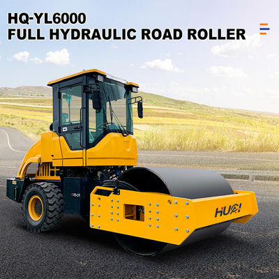 6000 kg 6 toneladas Mini compactador rodoviário articulado com roda de tambor Largura 1650 mm