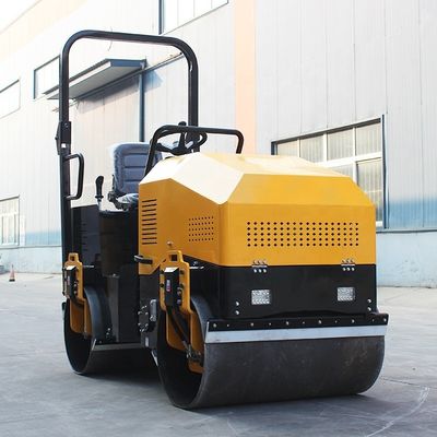 560 mm Diâmetro do tambor 2 toneladas Compacto Hidráulico Duplo Liso Tambor Vibratório Rod Roller