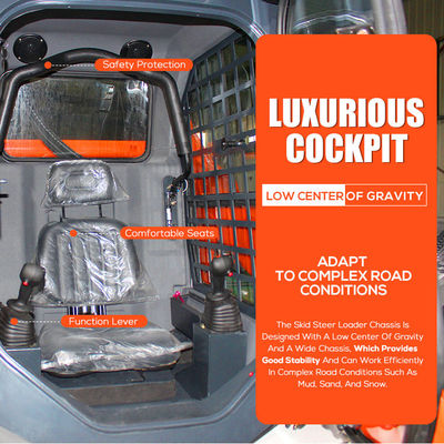 Livre de Envio Euro 5 EPA Skid Steer Diesel Multi Função Mini Skid Steer Loader Preço