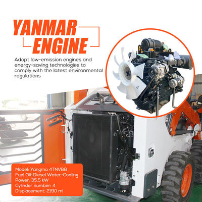 Super Power Electric Mini Skid Steer Loader Compacto Skid Steer Loader Mini Loader Frente