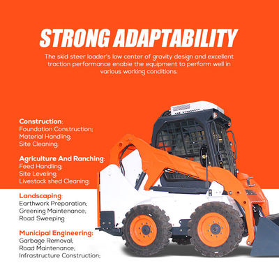 Super Power Electric Mini Skid Steer Loader Compacto Skid Steer Loader Mini Loader Frente